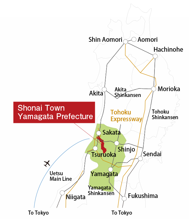 Shonai Town Transportation information map